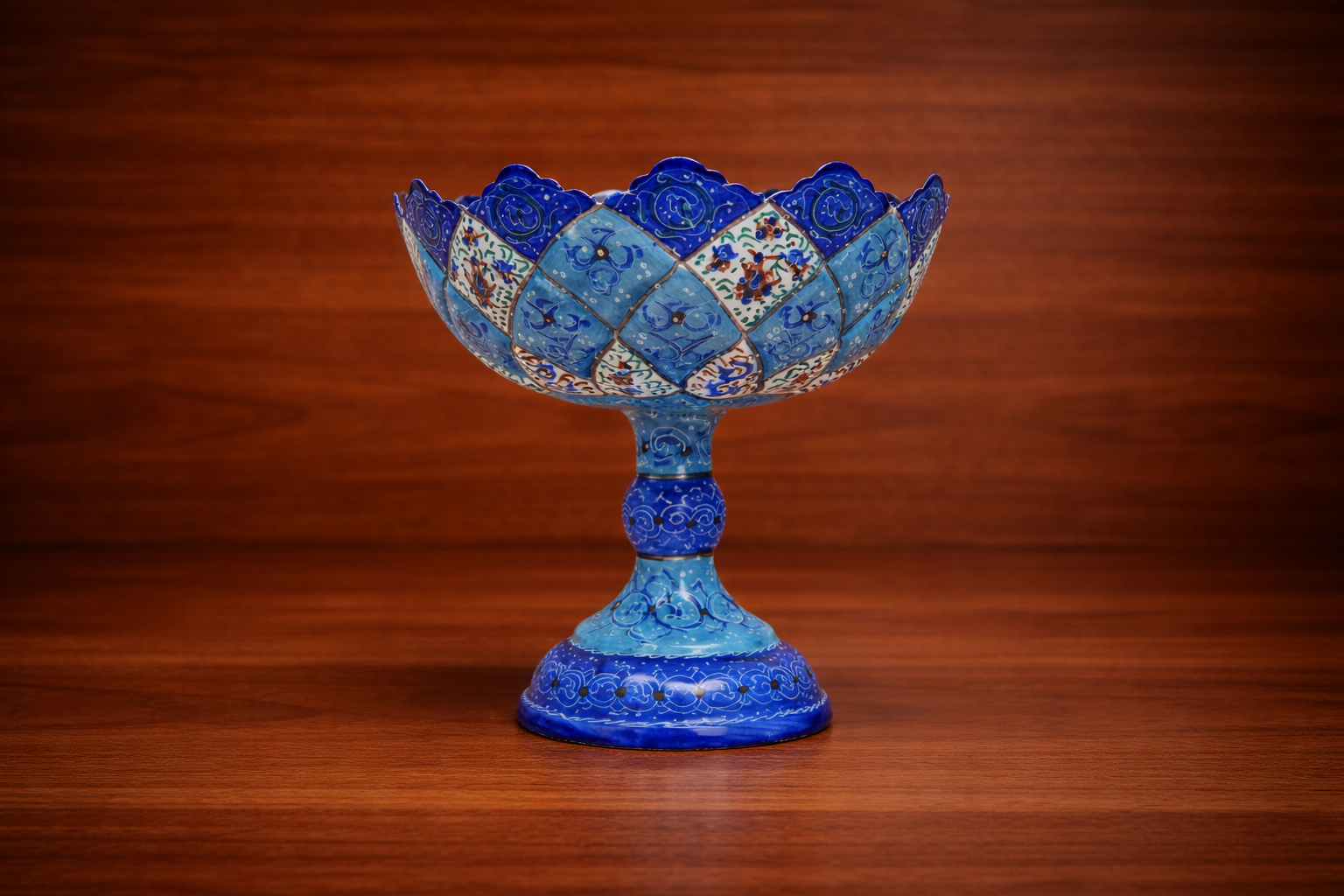 Small Enamel (Minakari) Pedestal Bowl