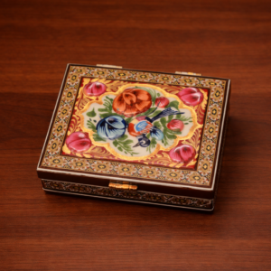 Orange Persian Art Jewelry Box