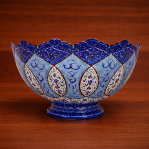 Blue Minakari Copper Bowl