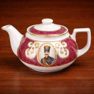 Pink Qajar Style Persian Teapot & Matching Tea Warmer