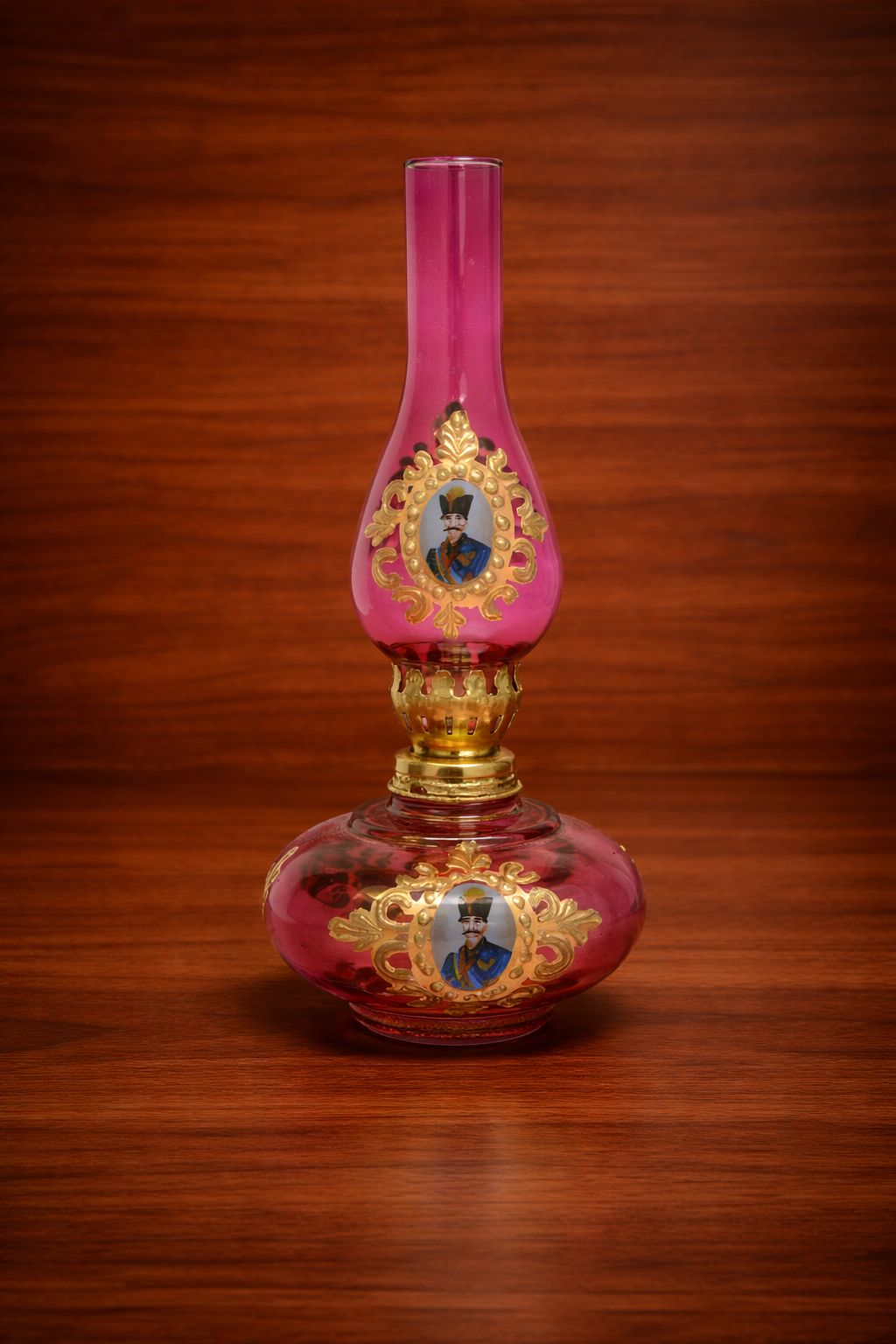 Qajar Style Ruby Glass Lamp